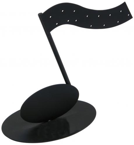 7-Prs Small Music Earring Metal Stand(BK)-4 1/2